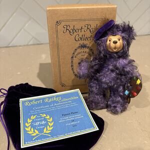 Robert Raikes Painter Pierre Bear #19/125 Rare Signed with Box & COA